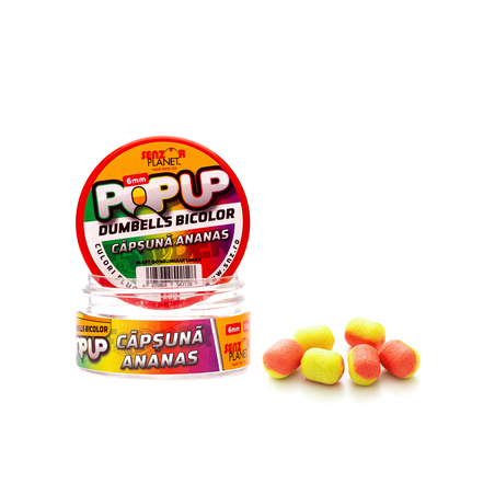 POP-UP DUMBELLS BICOLOR CAPSUNA & ANANAS 6mm 15g