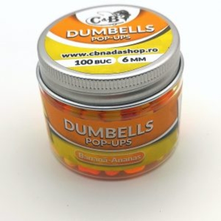 Dumbells Pop-ups Banana-Ananas 6mm 100 Buc.