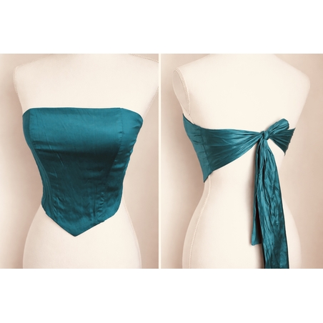 Top corset legat la spate