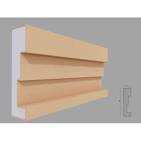 Brau decorativ de exterior F318 dimensiuni 210x55x2000mm