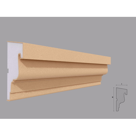 Solbanc/pervaz decorativ exterior PD210 dimensiuni 130x60x2000mm