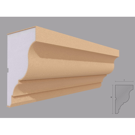 Cornisa decorativa de exterior C407 dimensiuni 160x100x2000mm