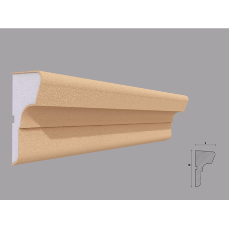 Solbanc/pervaz decorativ exterior PD211 dimensiuni 120x65x2000mm