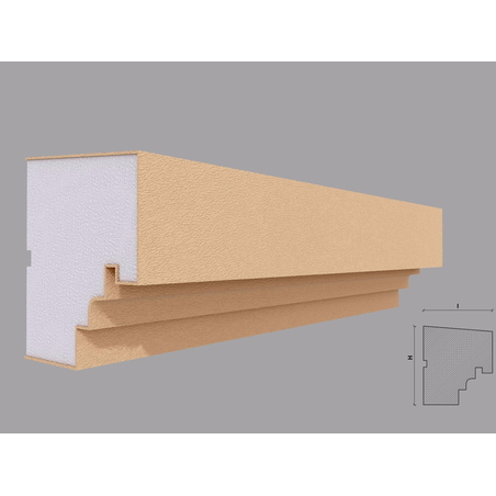 Solbanc/pervaz decorativ exterior PD201 dimensiuni 120x105x2000mm