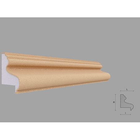 Brau decorativ de exterior soclu F330-30 dimensiuni 45x70x2000x30mm