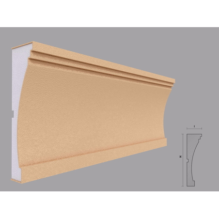 Brau decorativ de exterior F304 dimensiuni 180x51x2000mm