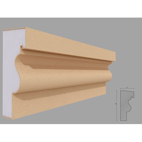 Solbanc/Pervaz decorativ exterior PD222 dimensiuni 180x79x2000mm