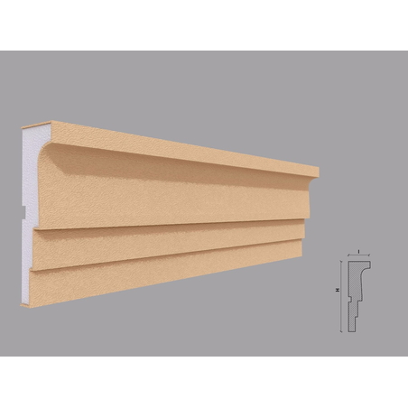 Ancadrament fereastra exterior F119 dimensiuni 130x40x2000mm