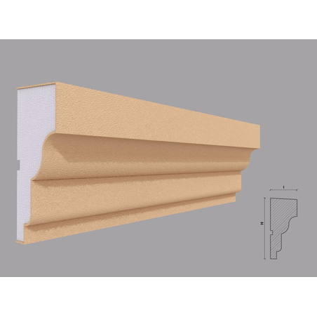 Ancadrament fereastra exterior F130 dimensiuni 146x63x2000mm