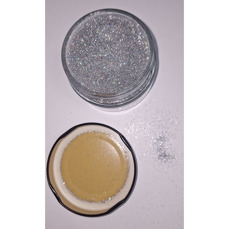 Glitter argintiu holograma 100gr