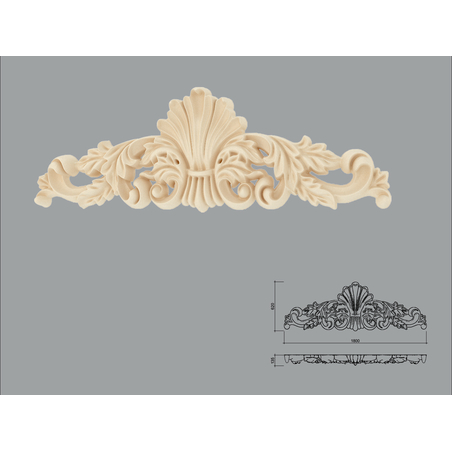 Accent decorativ de exterior DE23-1800 dimensiuni 620x135x1800mm