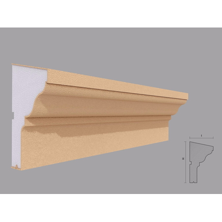 Brau decorativ de exterior F311 dimensiuni 140x80x2000mm