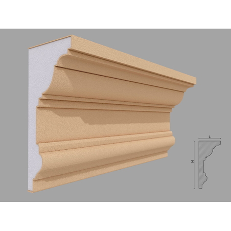 Cornisa decorativa de exterior C427 dimensiuni 217x99x2000mm