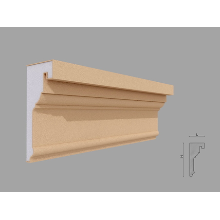 Cornisa decorativa de exterior C431 dimensiuni 160x70x2000mm