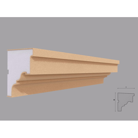 Solbanc/pervaz decorativ exterior PD207 dimensiuni 100x90x2000mm