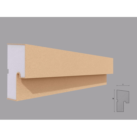 Solbanc/pervaz decorativ exterior PD204 dimensiuni 120x67x2000mm