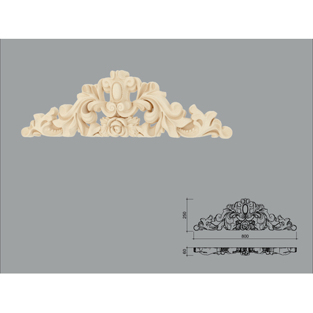 Accent decorativ de exterior DE25-800 dimensiuni 250x60x800mm
