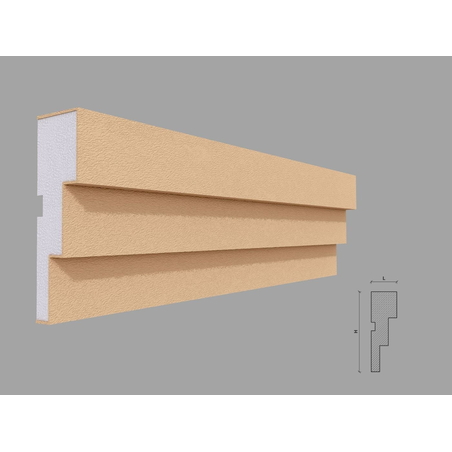 Ancadrament fereastra exterior F136 dimensiuni 125x40x2000mm