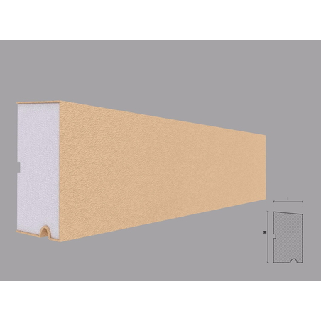 Solbanc/pervaz decorativ exterior PD203 dimensiuni 120x68x2000mm