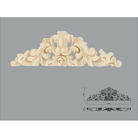 Accent decorativ de exterior DE25-2000 dimensiuni 600x140x2000mm