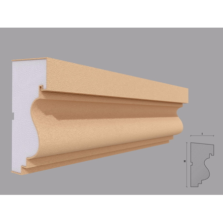 Solbanc/pervaz decorativ exterior PD209 dimensiuni 150x78x2000mm