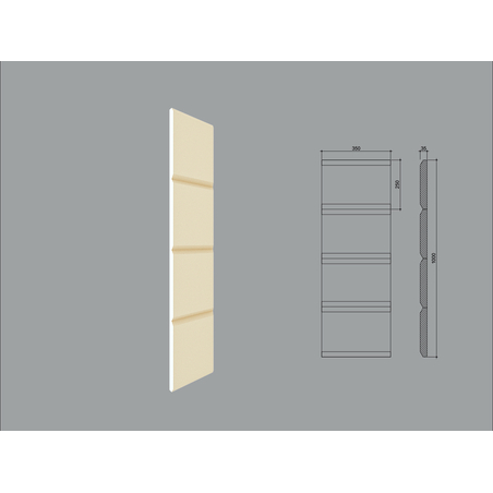 Coltar decorativ de exterior CL04-1M dimensiuni 1000x35x350x250mm debitat in 45