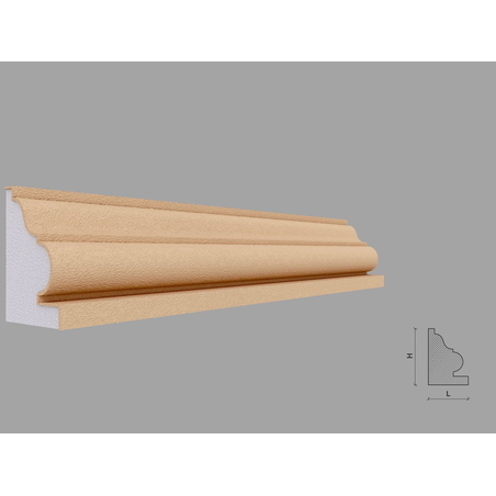 Brau decorativ de exterior soclu F331-30 dimensiuni 55x35x2000x30mm