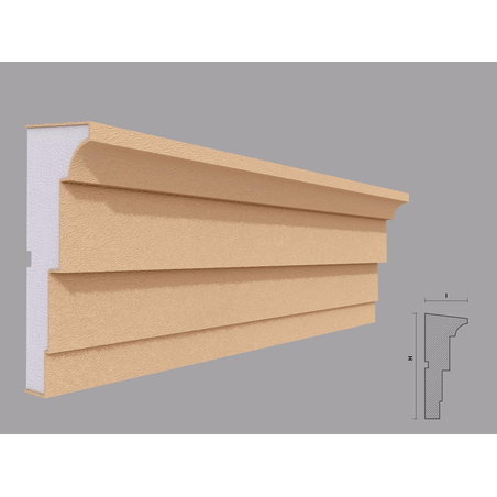 Brau decorativ de exterior F303 dimensiuni 160x65x2000mm