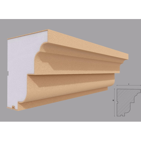 Solbanc/pervaz decorativ exterior PD220 dimensiuni 150x130x2000mm