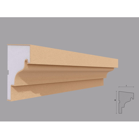 Solbanc/pervaz decorativ exterior PD206 dimensiuni 120x81x2000mm