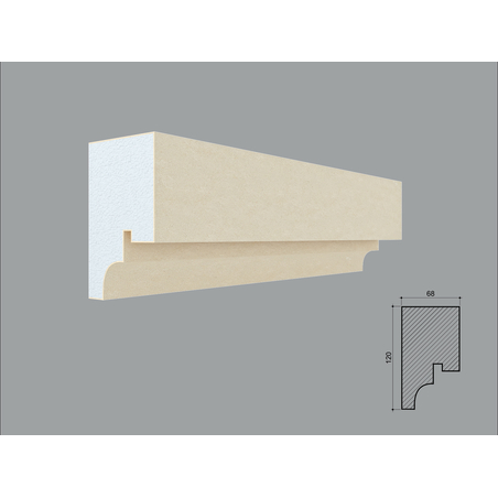 Solbanc/pervaz decorativ exterior PD208D dimensiuni 120x68x2000mm