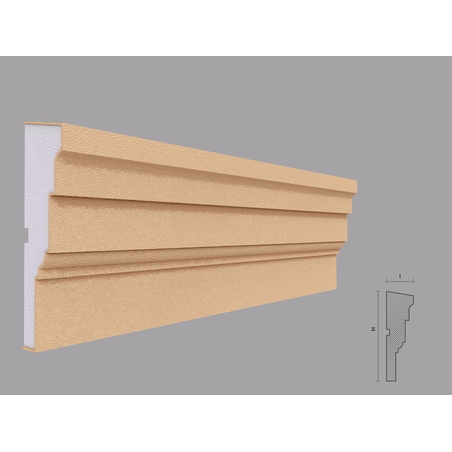 Brau decorativ de exterior F302 dimensiuni 150x45x2000mm