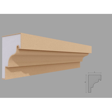 Solbanc/pervaz decorativ exterior PD206D dimensiuni 120x81x2000mm