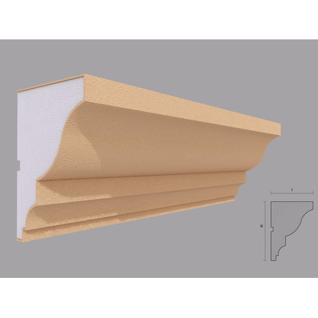 Cornisa decorativa de exterior C415 dimensiuni 140x100x2000mm