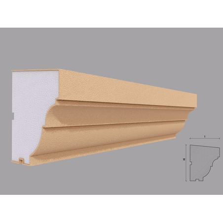 Solbanc/pervaz decorativ exterior PD216 dimensiuni 122x100x2000mm