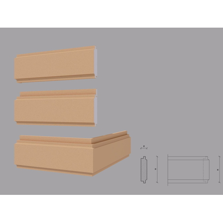 Coltar decorativ de exterior FPCL06 dimensiuni 250x30x2000mm