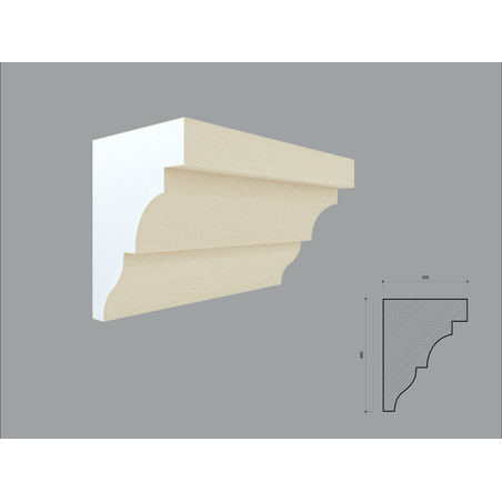 Cornisa decorativa de exterior C437 dimensiuni 400x300x2000mm