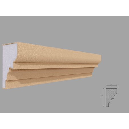 Solbanc/pervaz decorativ exterior PD205D dimensiuni 100x70x2000mm