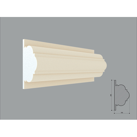 Brau decorativ de exterior F323 dimensiuni 200x100x2000mm