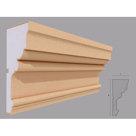 Cornisa decorativa de exterior C411 dimensiuni 200x87x2000mm