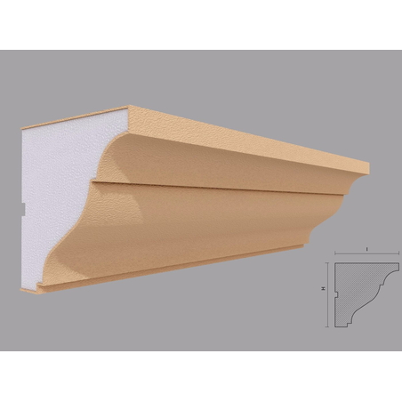 Cornisa decorativa de exterior C403 dimensiuni 120x120x2000mm