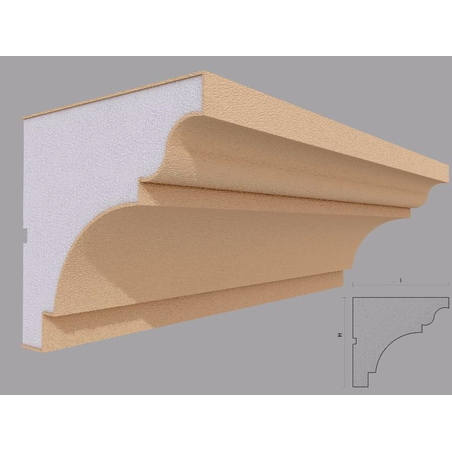 Cornisa decorativa de exterior C405 dimensiuni 150x140x2000mm