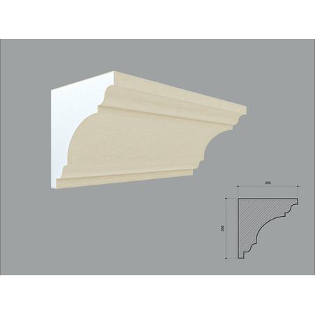 Cornisa decorativa de exterior C435 dimensiuni 250x250x2000mm