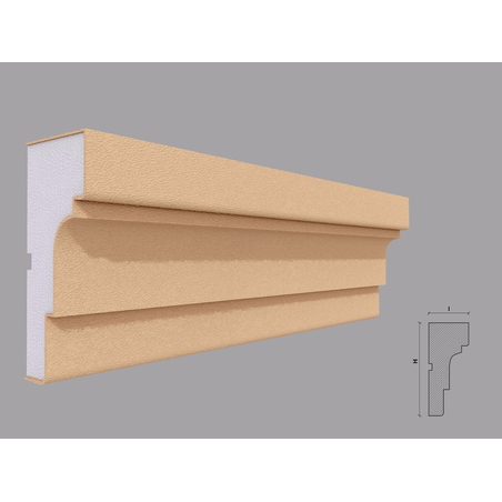 Ancadrament fereastra exterior F106 dimensiuni 140x62x2000mm