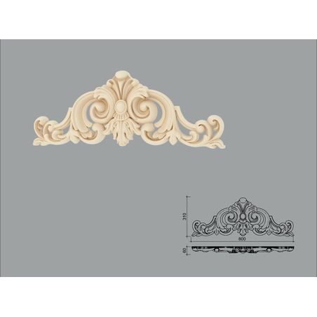 Accent decorativ de exterior DE20-800 dimensiuni 310x60x800mm