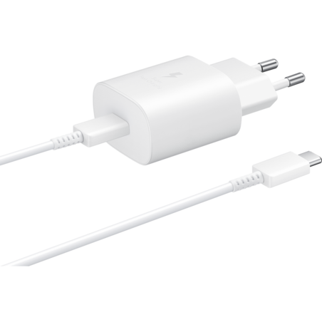 Incarcator Retea cu cablu USB Type-C, Quick Charge, 25W, 1 X USB Type-C, BULK, Alb de la Samsung