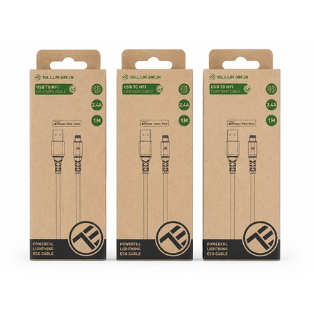 Tellur Green USB to MFI Lightning Cable 2.4A