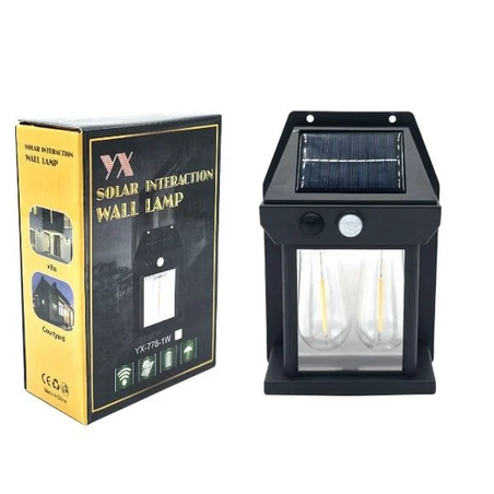 Proiector solar cu senzor de miscare 2-becuri