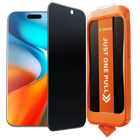Folie Privacy pentru iPhone 17 Pro Max, Full Glass - Transparent / Negru