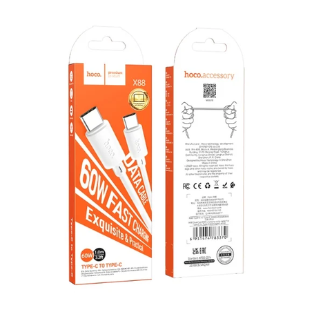 Cablu date hoco x88 tip-c incarcare rapida 60 w alb